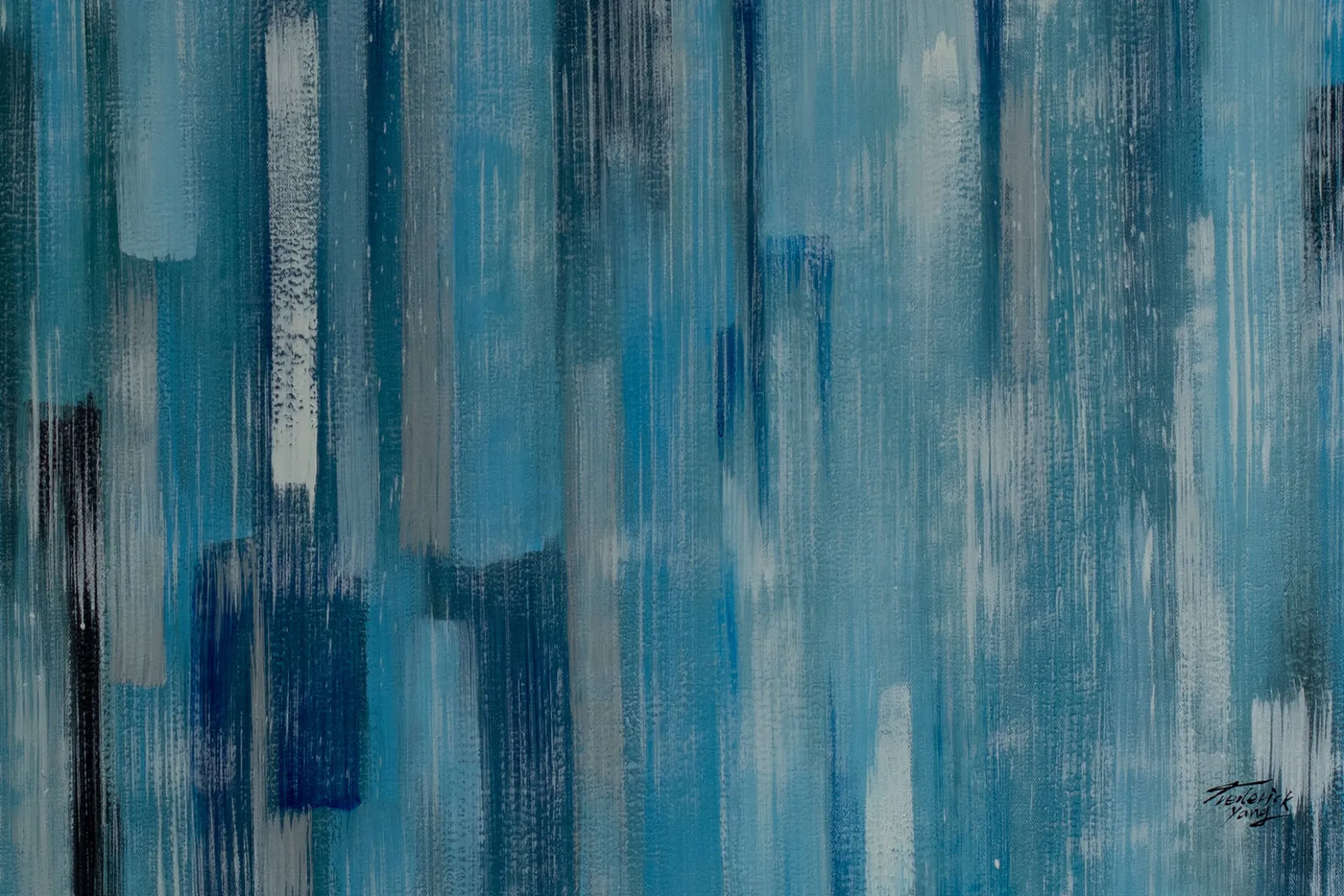 Öl Gemälde 'Aquamarine Ocean' | Handgemaltes Unikat
