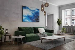 Öl Gemälde 'Aquamarine Shades' | Handgemaltes Unikat