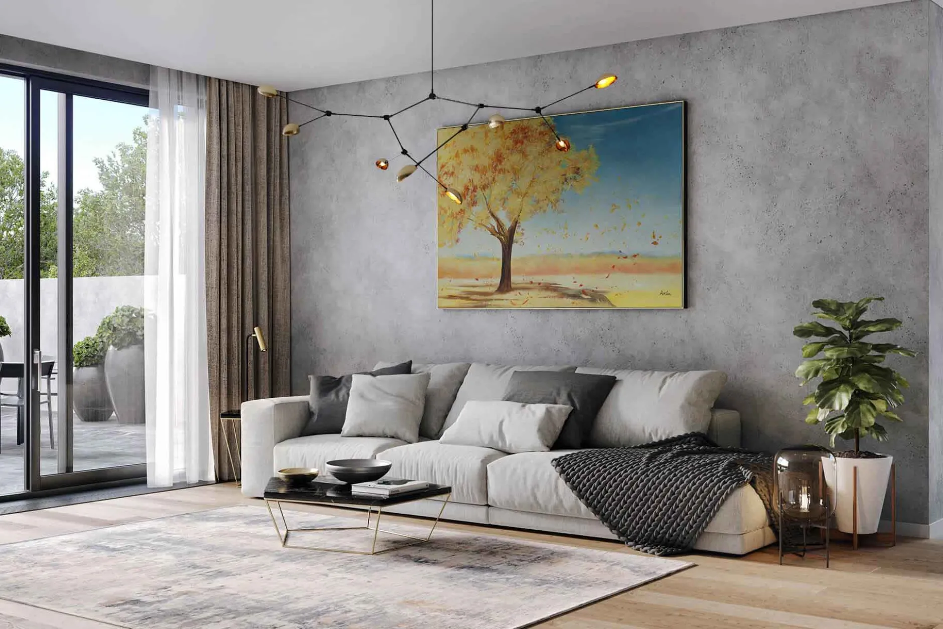 Öl Gemälde 'Autumn landscape' | Handgemaltes Unikat
