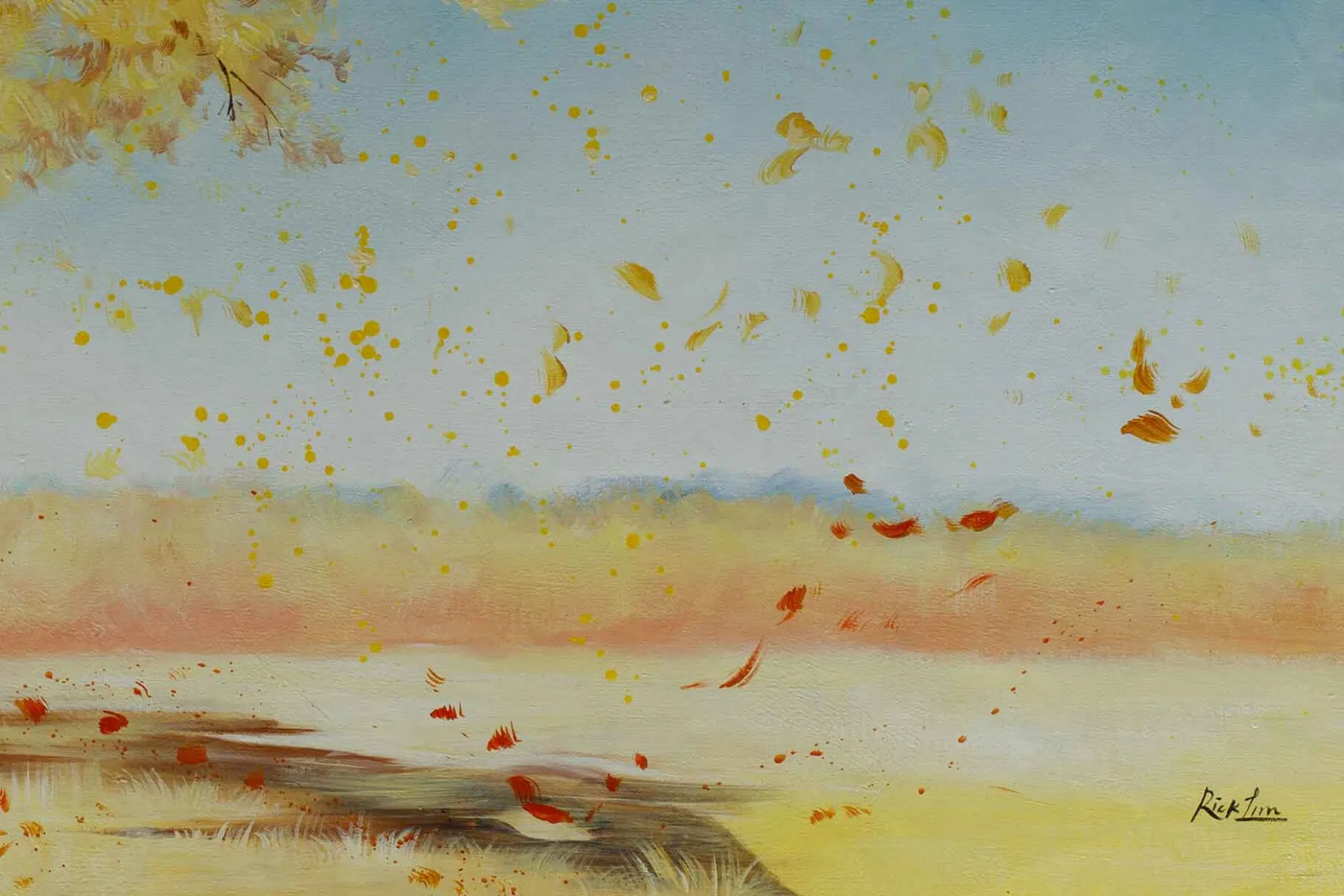 Öl Gemälde 'Autumn landscape' | Handgemaltes Unikat