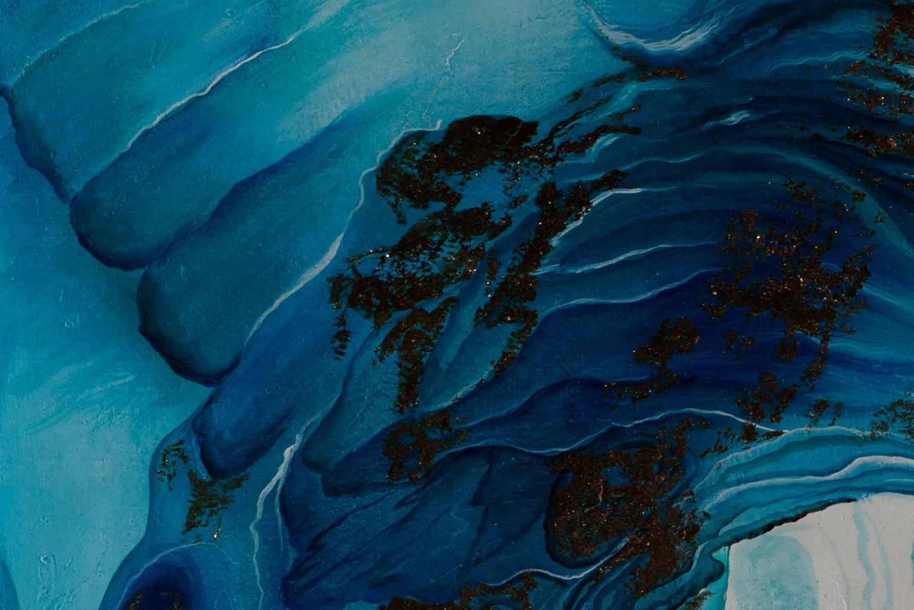 Öl Gemälde 'Azure Plexus' | Handgemaltes Unikat