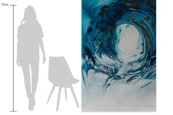 Öl Gemälde 'Azure Plexus' | Handgemaltes Unikat