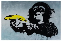 Öl Gemälde 'Banksy's Monkey' | Handgemaltes Unikat