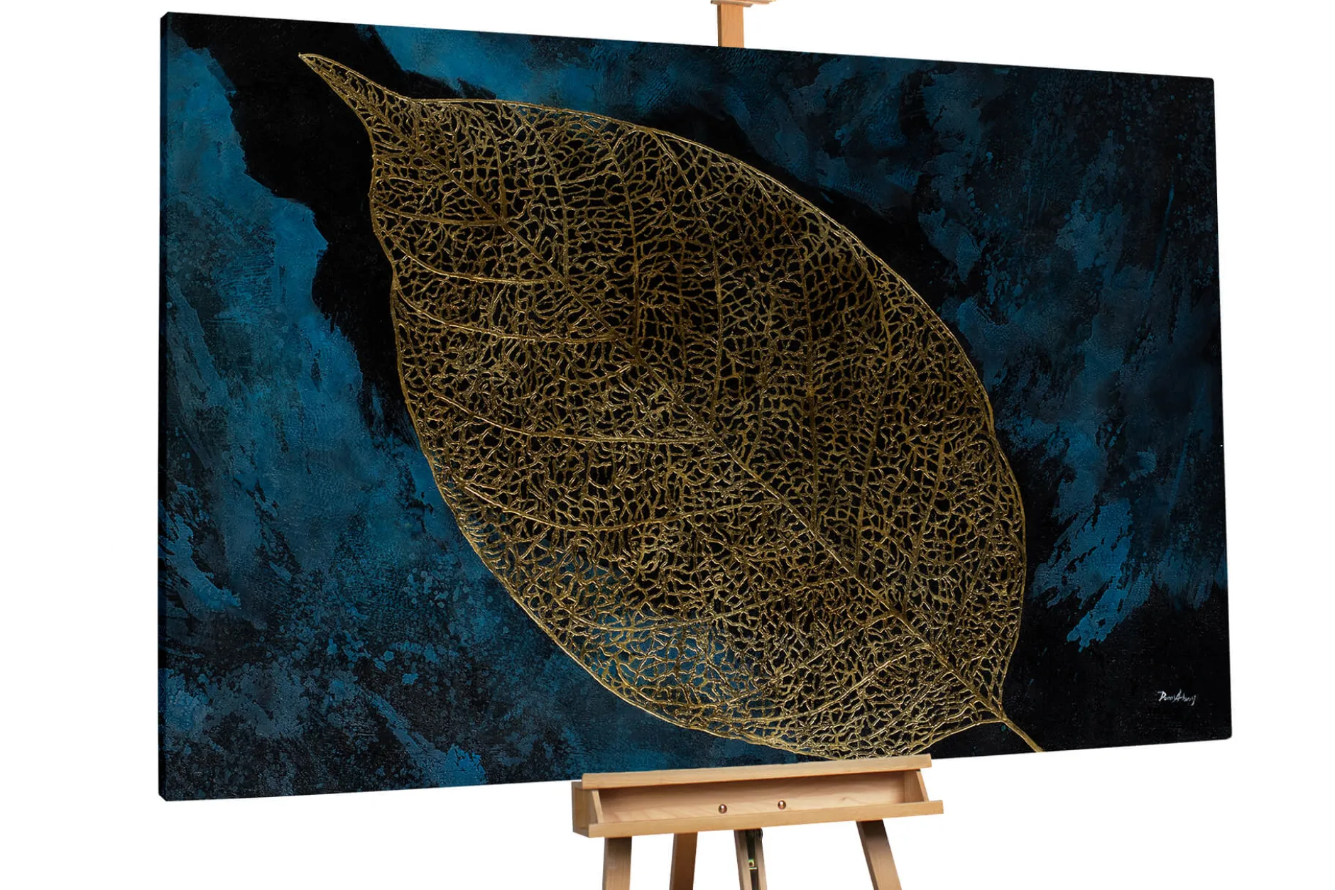 Öl Gemälde 'Baroque Leaf' | Handgemaltes Unikat