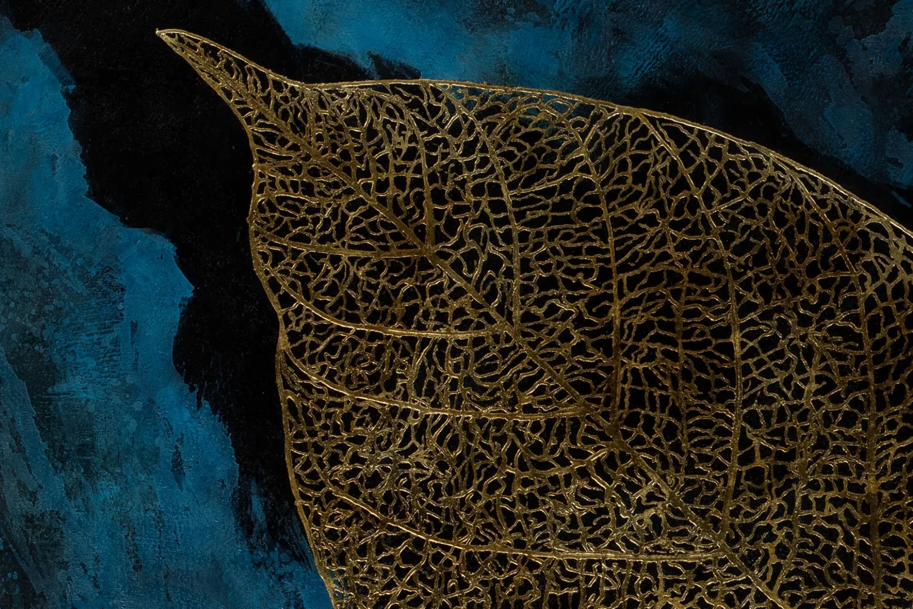 Öl Gemälde 'Baroque Leaf' | Handgemaltes Unikat