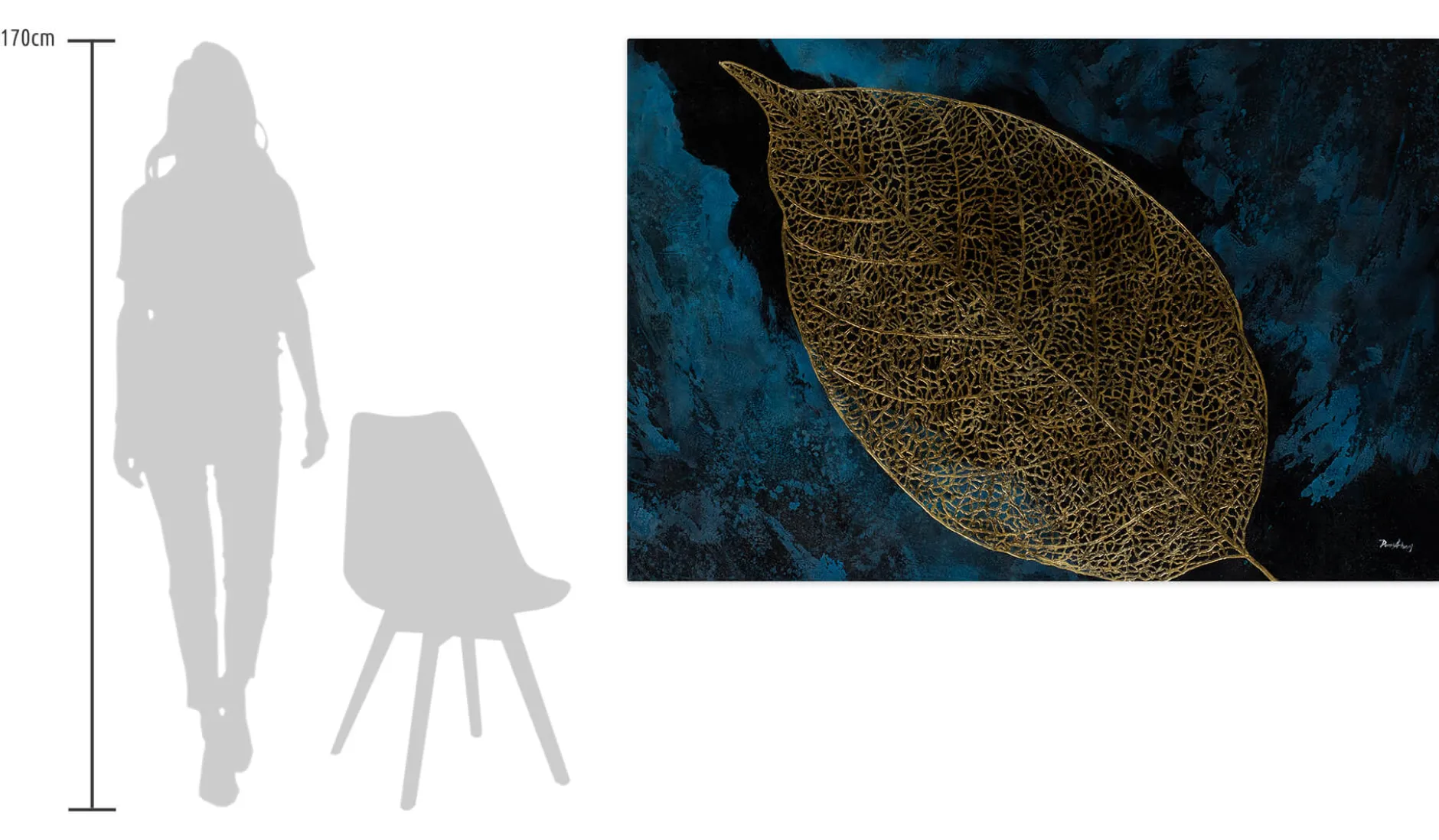 Öl Gemälde 'Baroque Leaf' | Handgemaltes Unikat