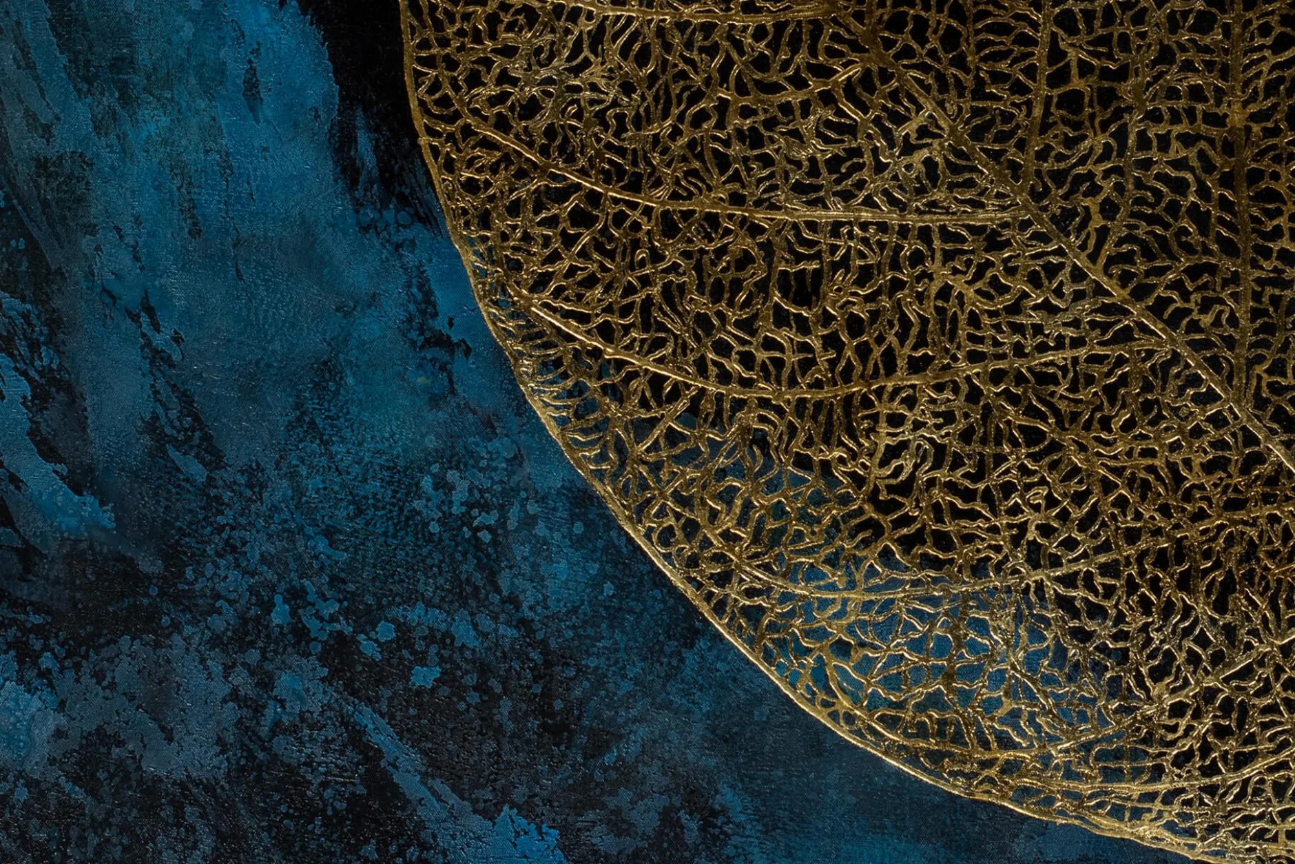 Öl Gemälde 'Baroque Leaf' | Handgemaltes Unikat