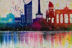 Öl Gemälde 'Berlin ist bunt' | Handgemaltes Unikat