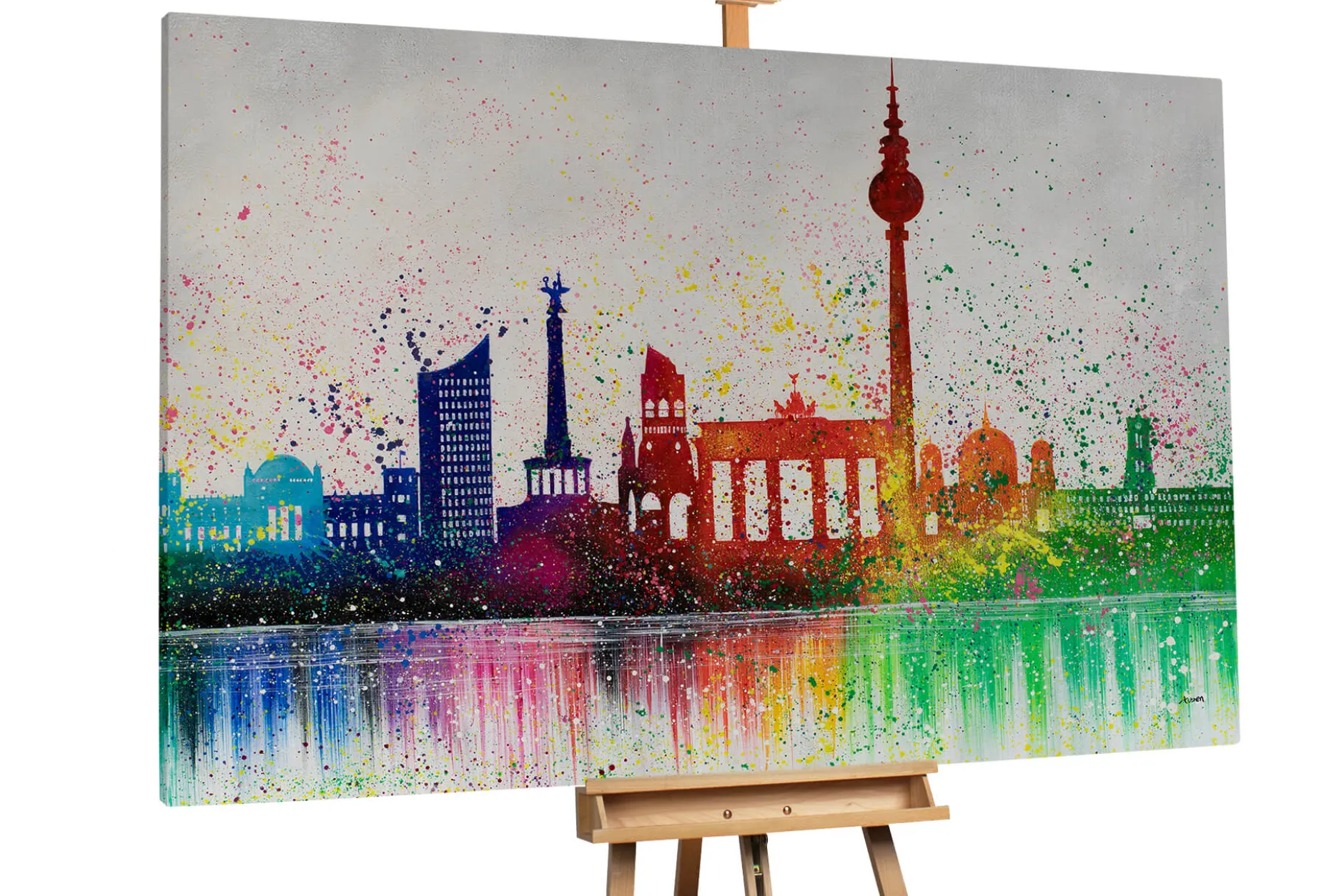 Öl Gemälde 'Berlin ist bunt' | Handgemaltes Unikat