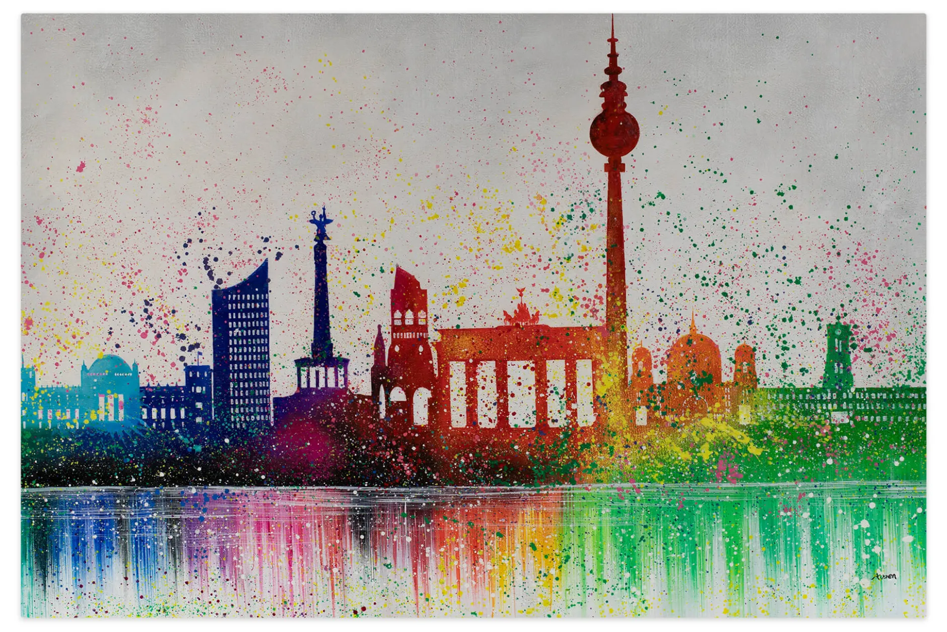 Öl Gemälde 'Berlin ist bunt' | Handgemaltes Unikat
