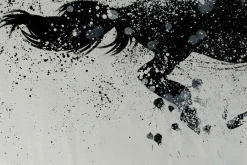 Öl Gemälde 'Black Horse' | Handgemaltes Unikat