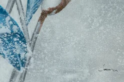 Öl Gemälde 'Blüten im Schnee' | Handgemaltes Unikat
