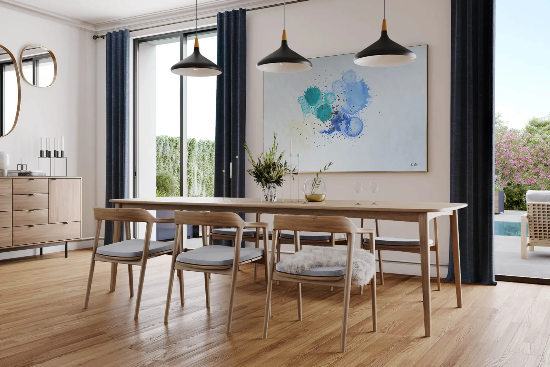 Öl Gemälde 'Blue Enchantment' | Handgemaltes Unikat