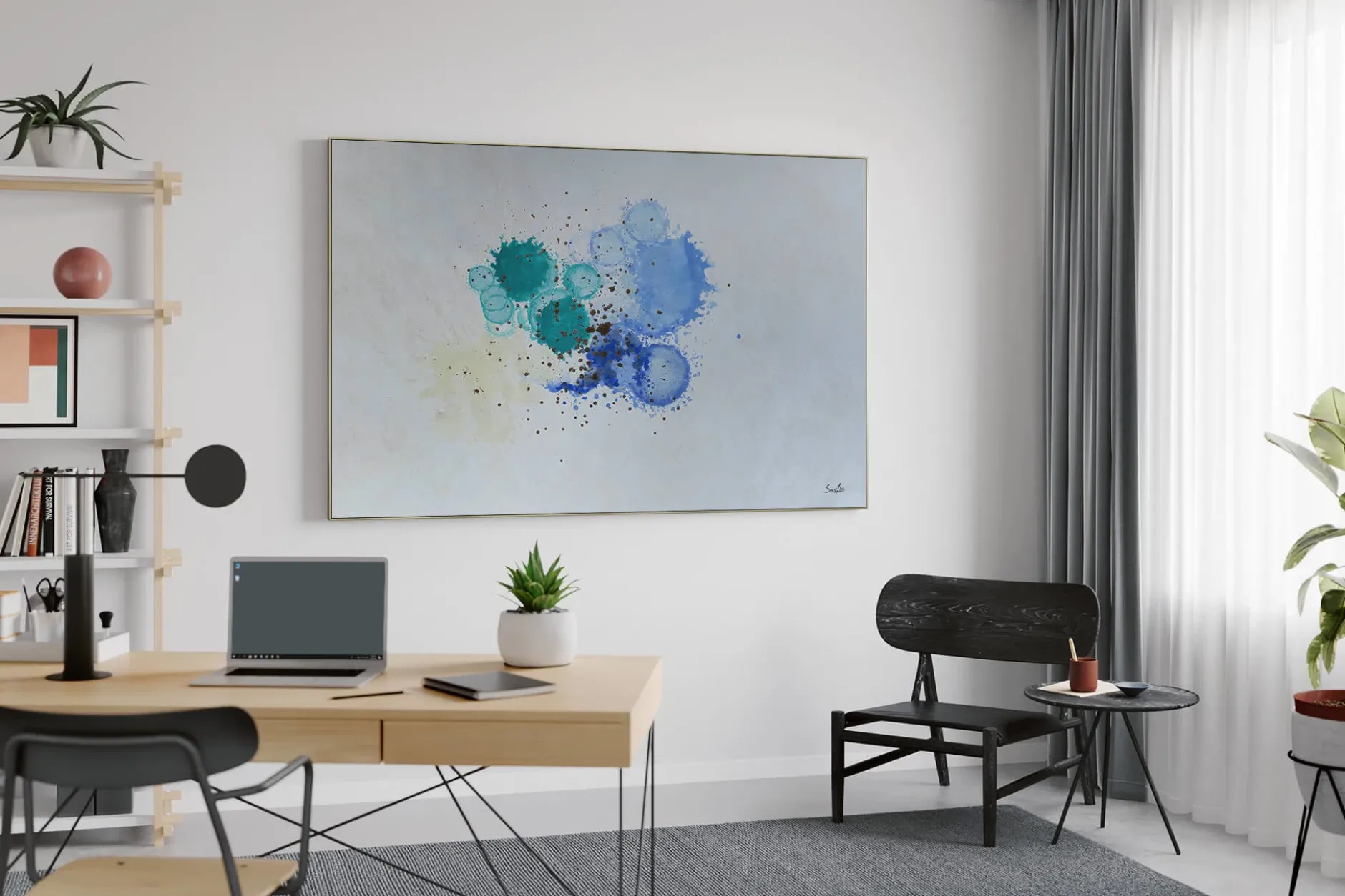 Öl Gemälde 'Blue Enchantment' | Handgemaltes Unikat