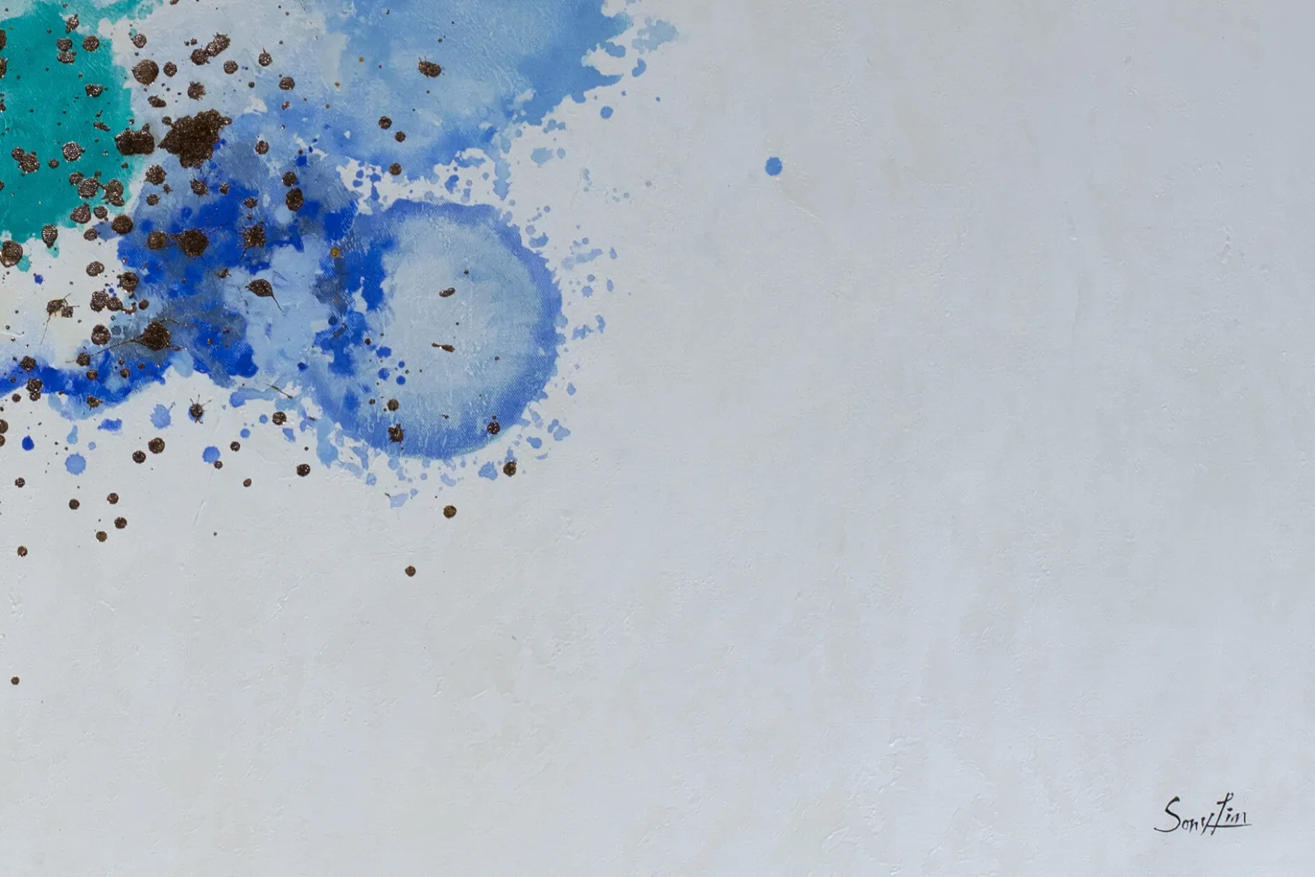 Öl Gemälde 'Blue Enchantment' | Handgemaltes Unikat