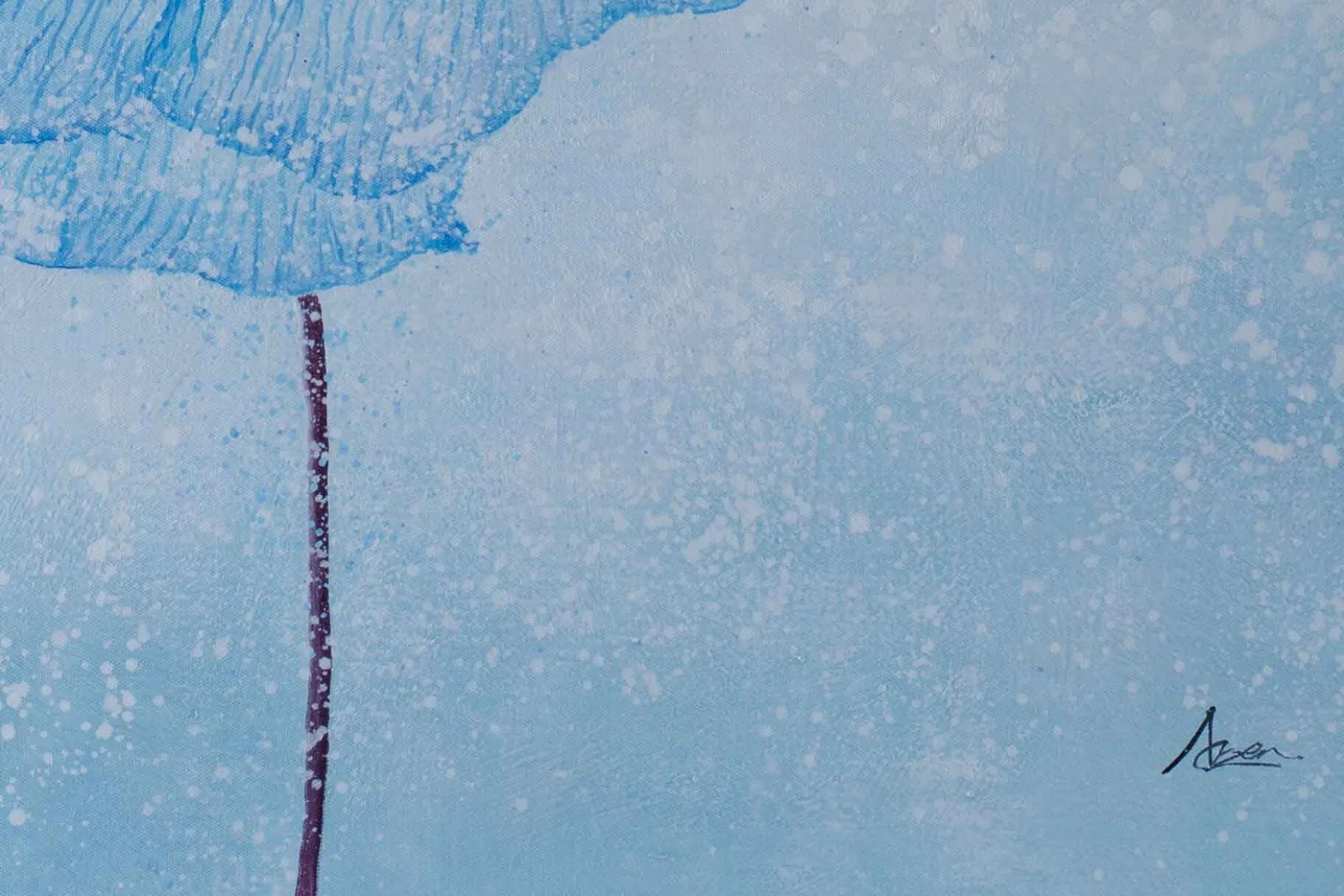 Öl Gemälde 'Blue Galaxy' | Handgemaltes Unikat