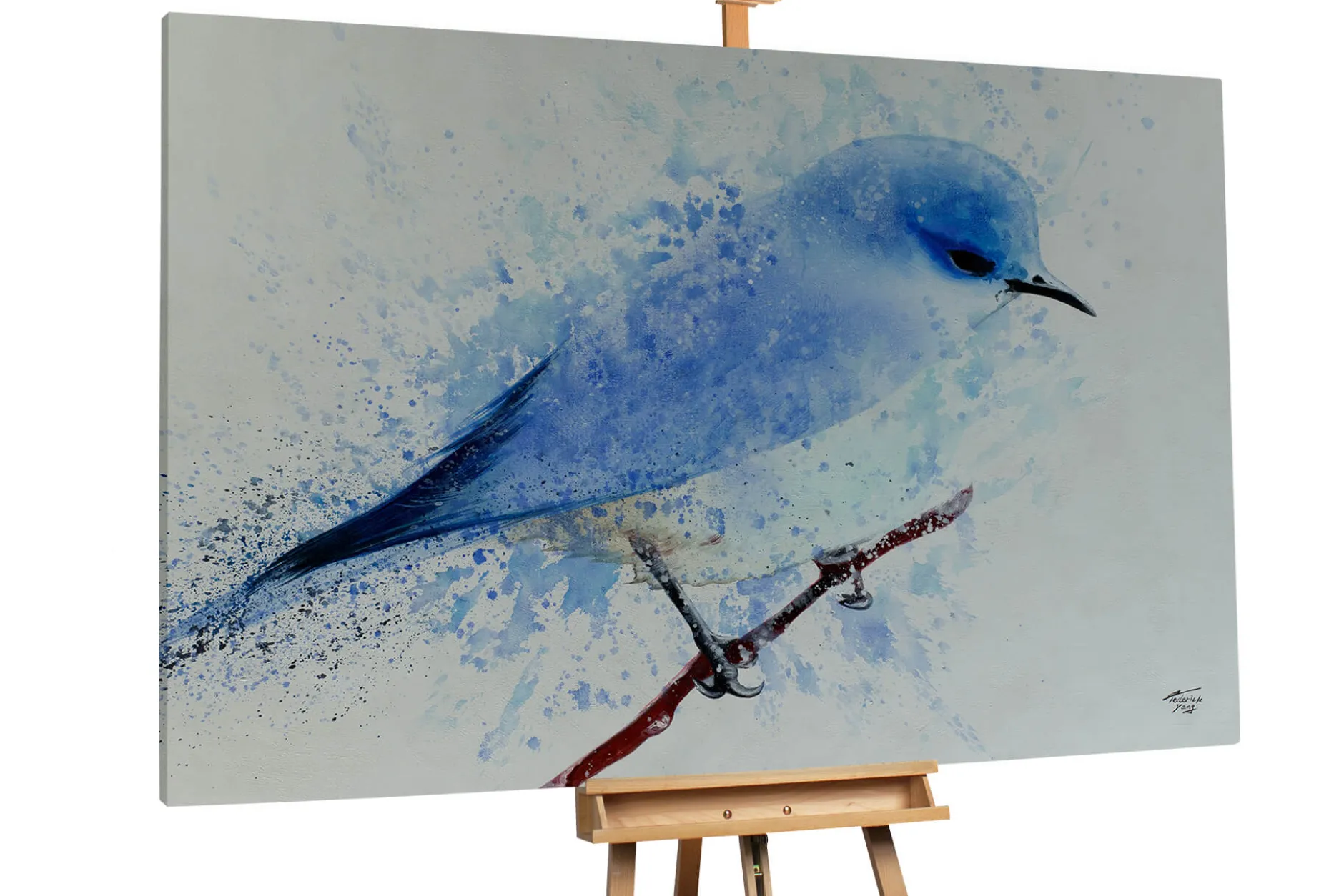 Öl Gemälde 'Blue Grace' | Handgemaltes Unikat