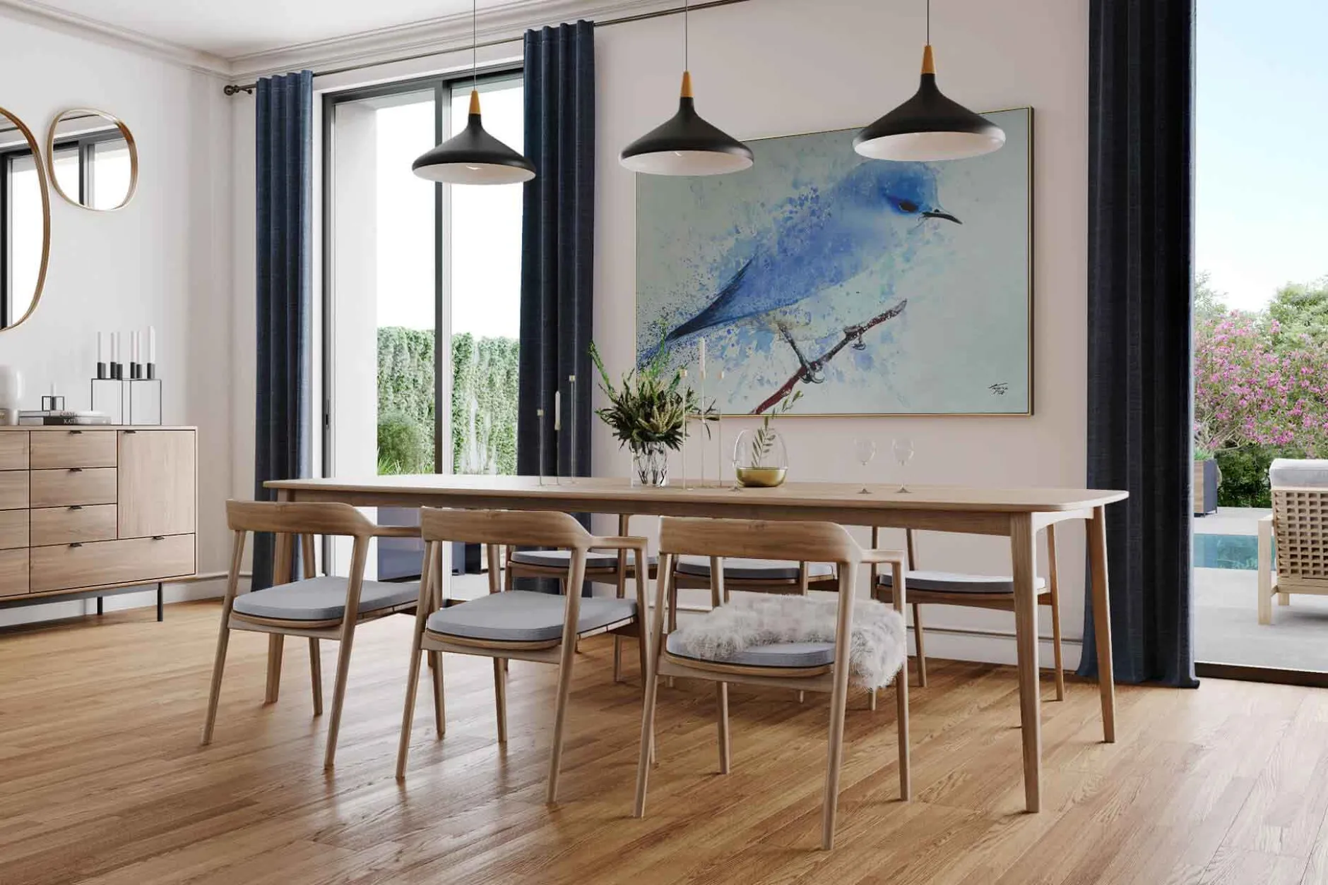 Öl Gemälde 'Blue Grace' | Handgemaltes Unikat