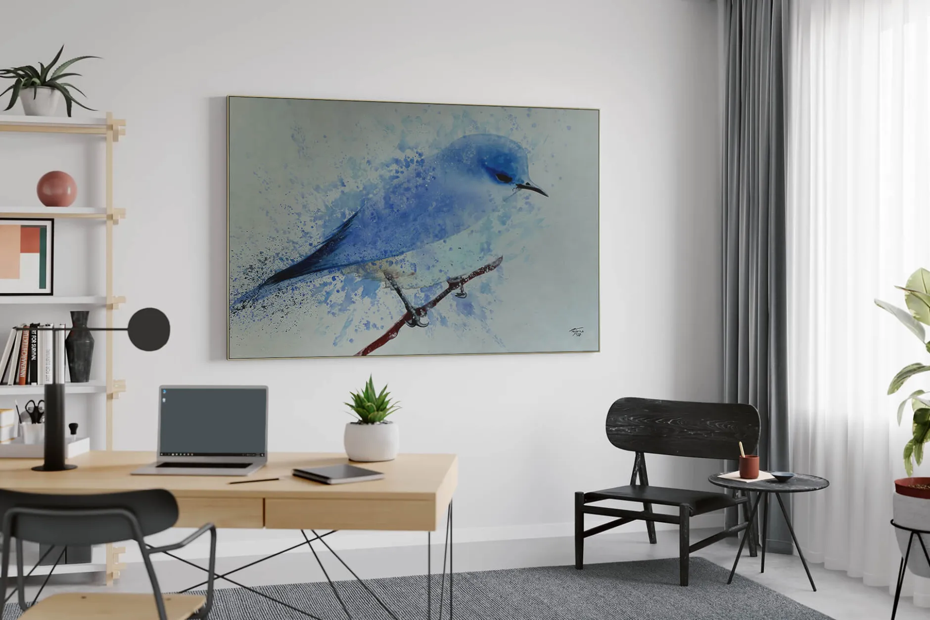 Öl Gemälde 'Blue Grace' | Handgemaltes Unikat