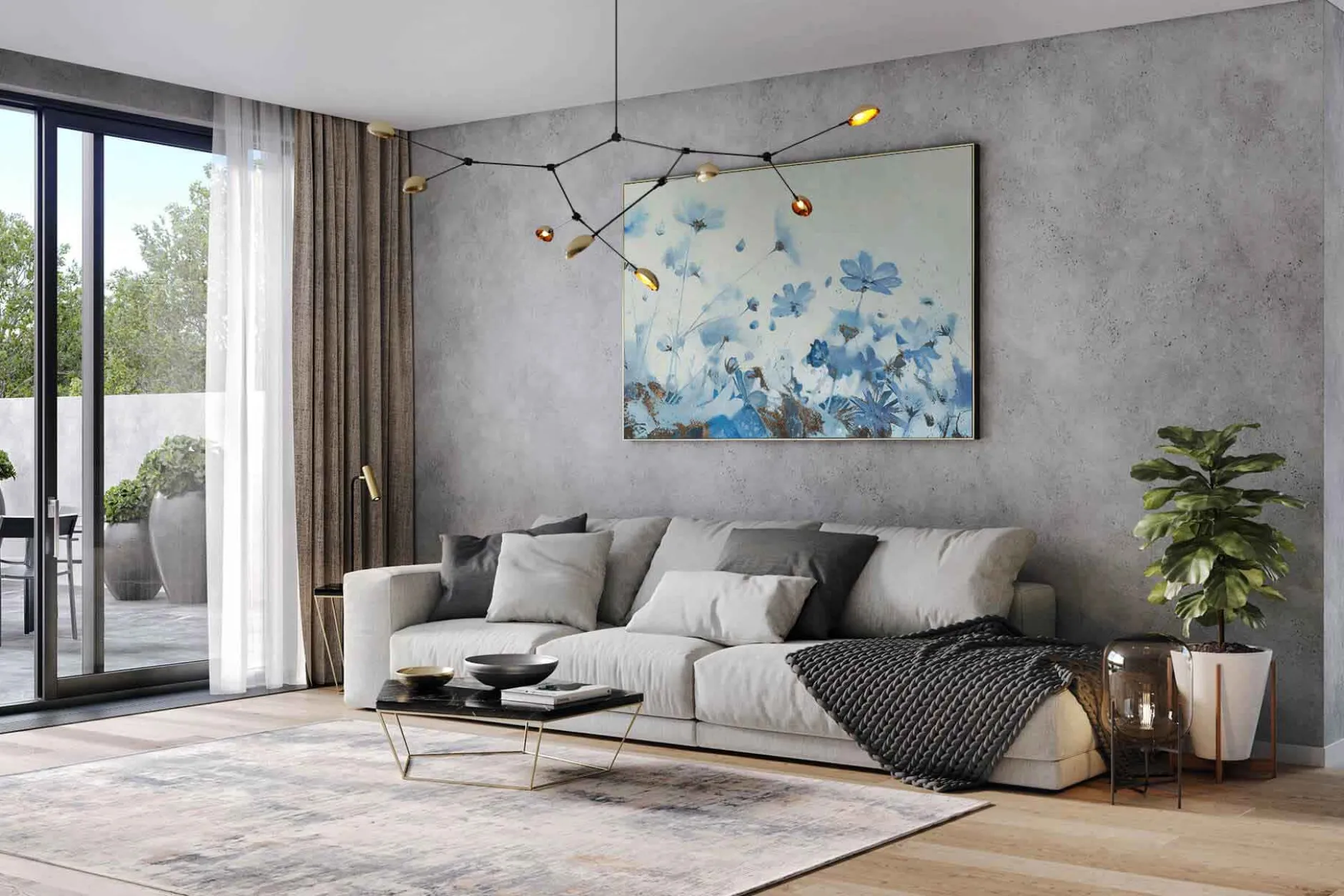 Öl Gemälde 'Blue Morning' | Handgemaltes Unikat