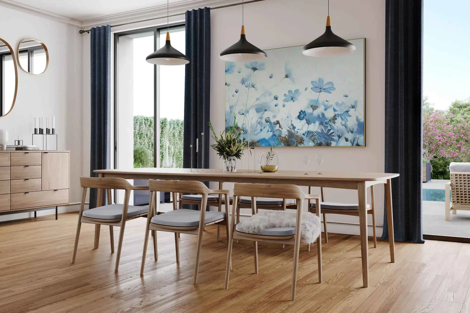 Öl Gemälde 'Blue Morning' | Handgemaltes Unikat