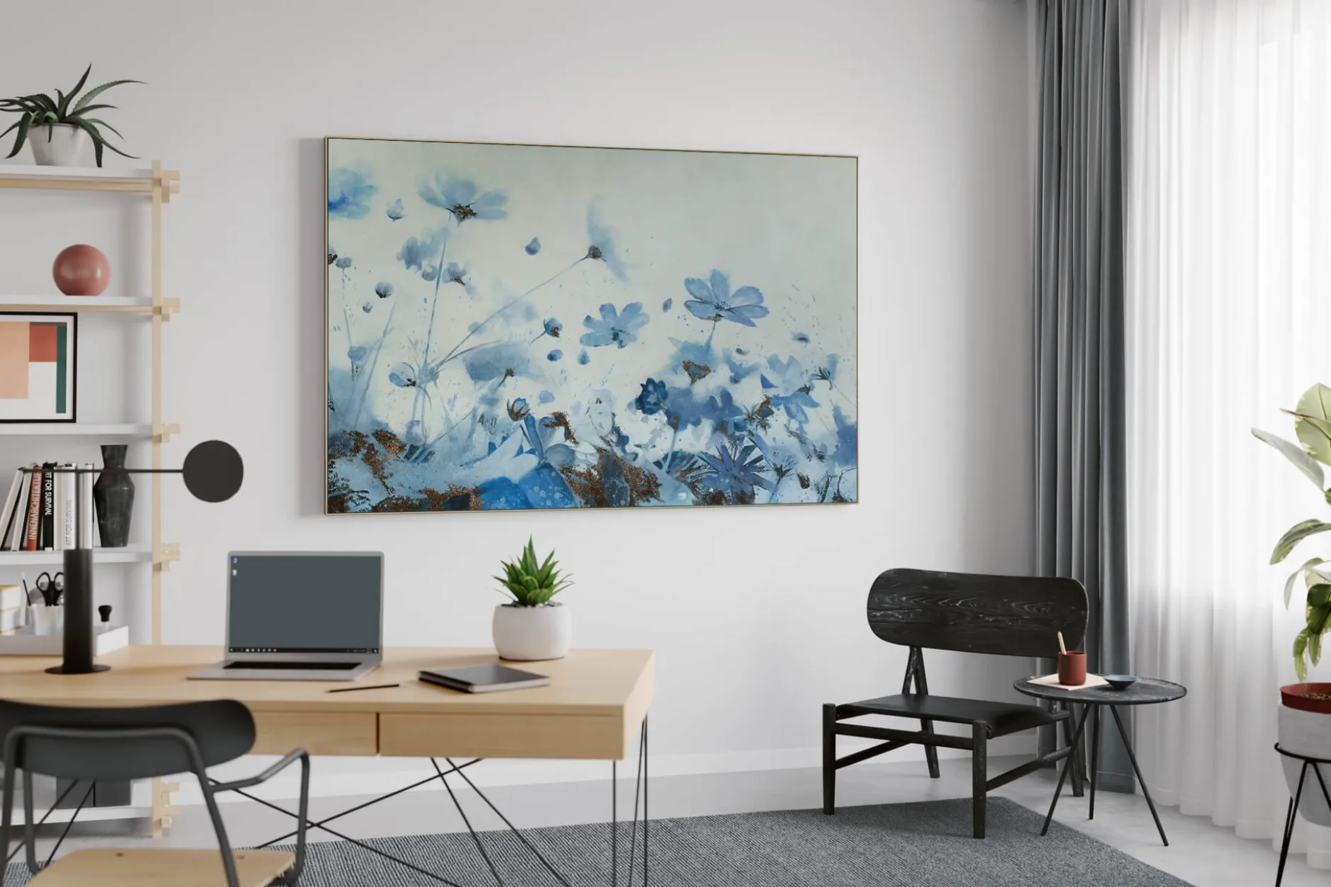 Öl Gemälde 'Blue Morning' | Handgemaltes Unikat