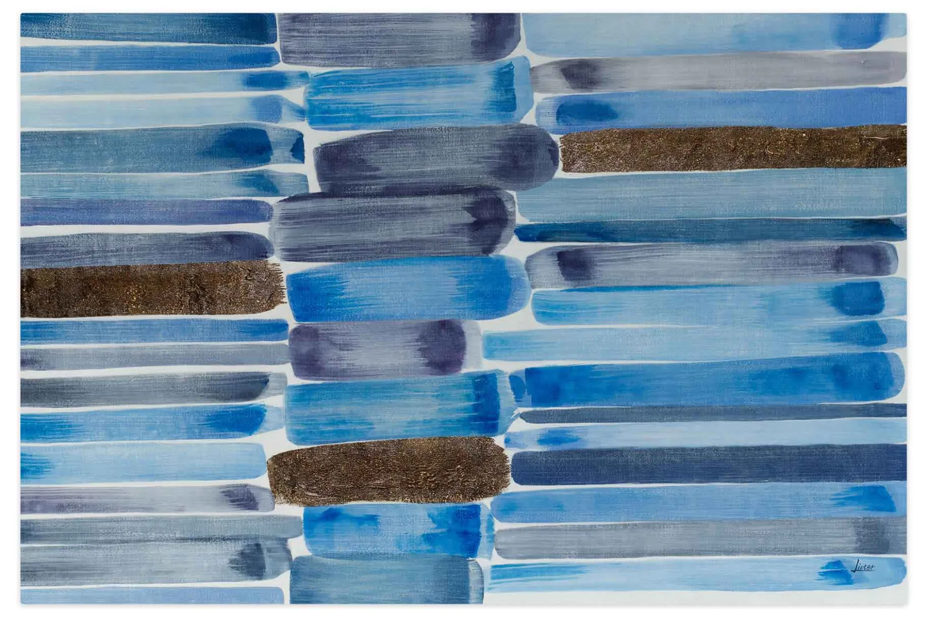 Öl Gemälde 'Blue Sonata' | Handgemaltes Unikat