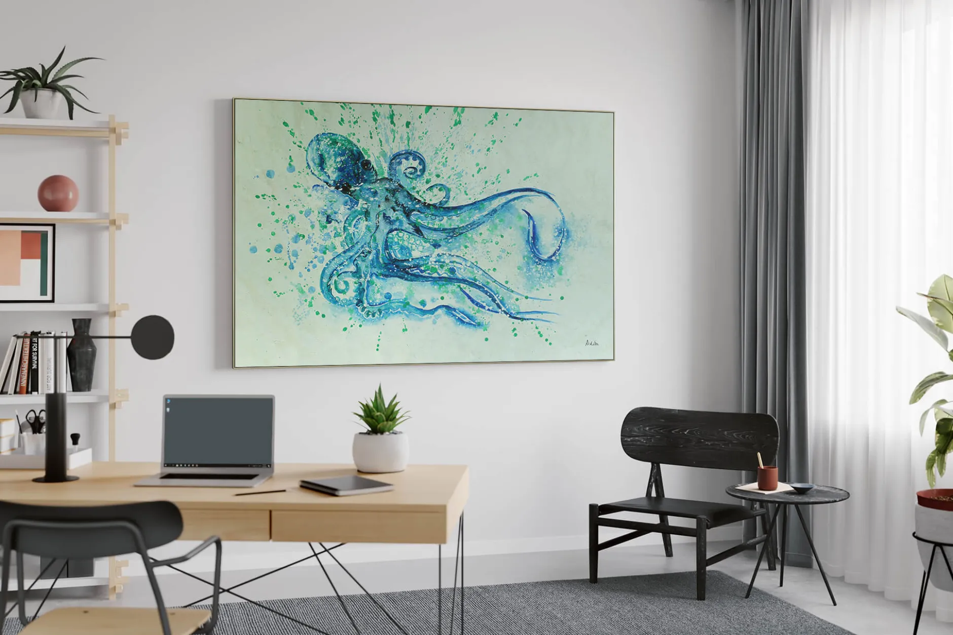 Öl Gemälde 'Blue Uniqueness' | Handgemaltes Unikat