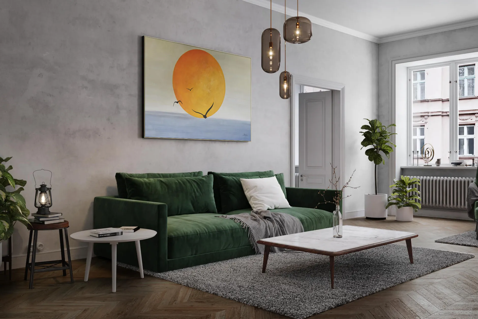 Öl Gemälde 'Boten der Sonne' | Handgemaltes Unikat