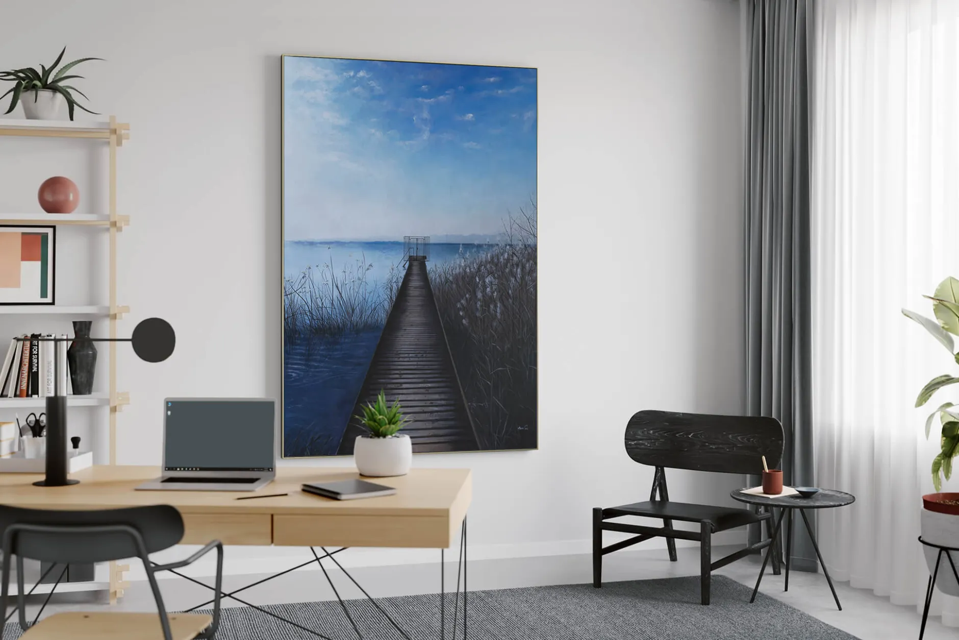 Öl Gemälde 'Bridge into Infinity' | Handgemaltes Unikat