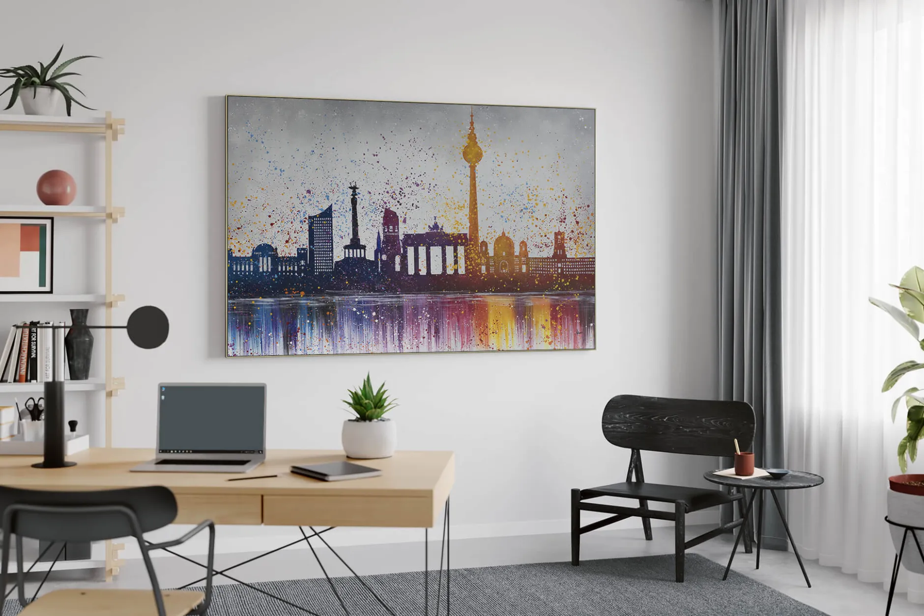 Öl Gemälde ' Bright City' | Handgemaltes Unikat