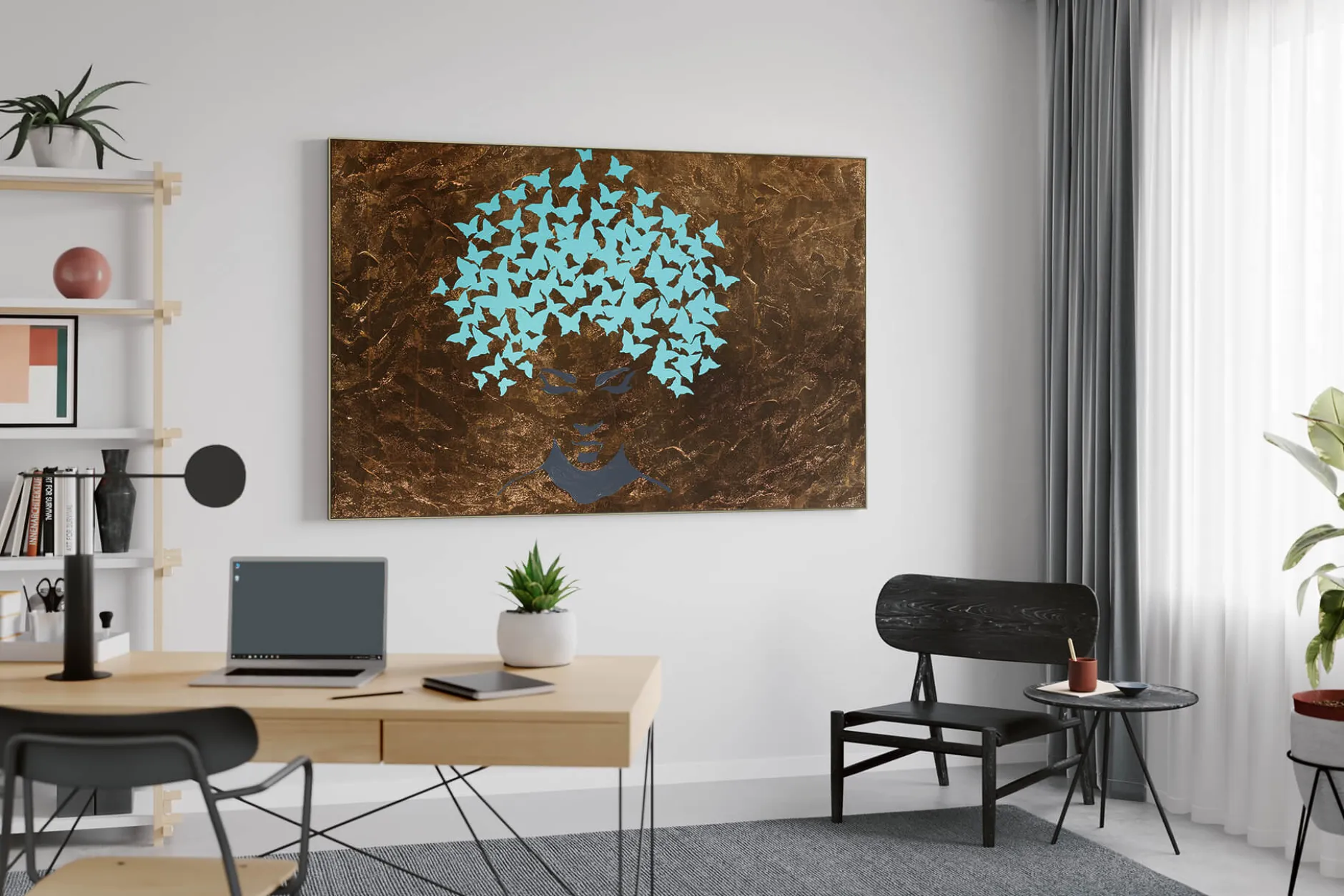 Öl Gemälde 'Butterflies in my head' | Handgemaltes Unikat