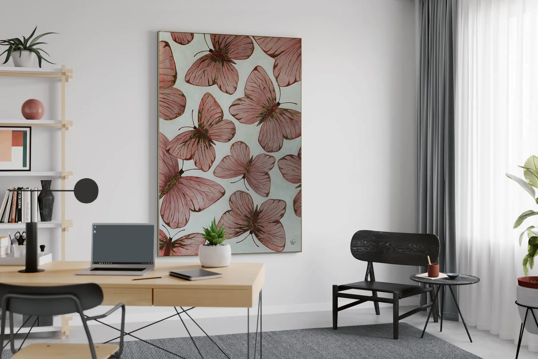 Öl Gemälde 'Butterfly Charm' | Handgemaltes Unikat