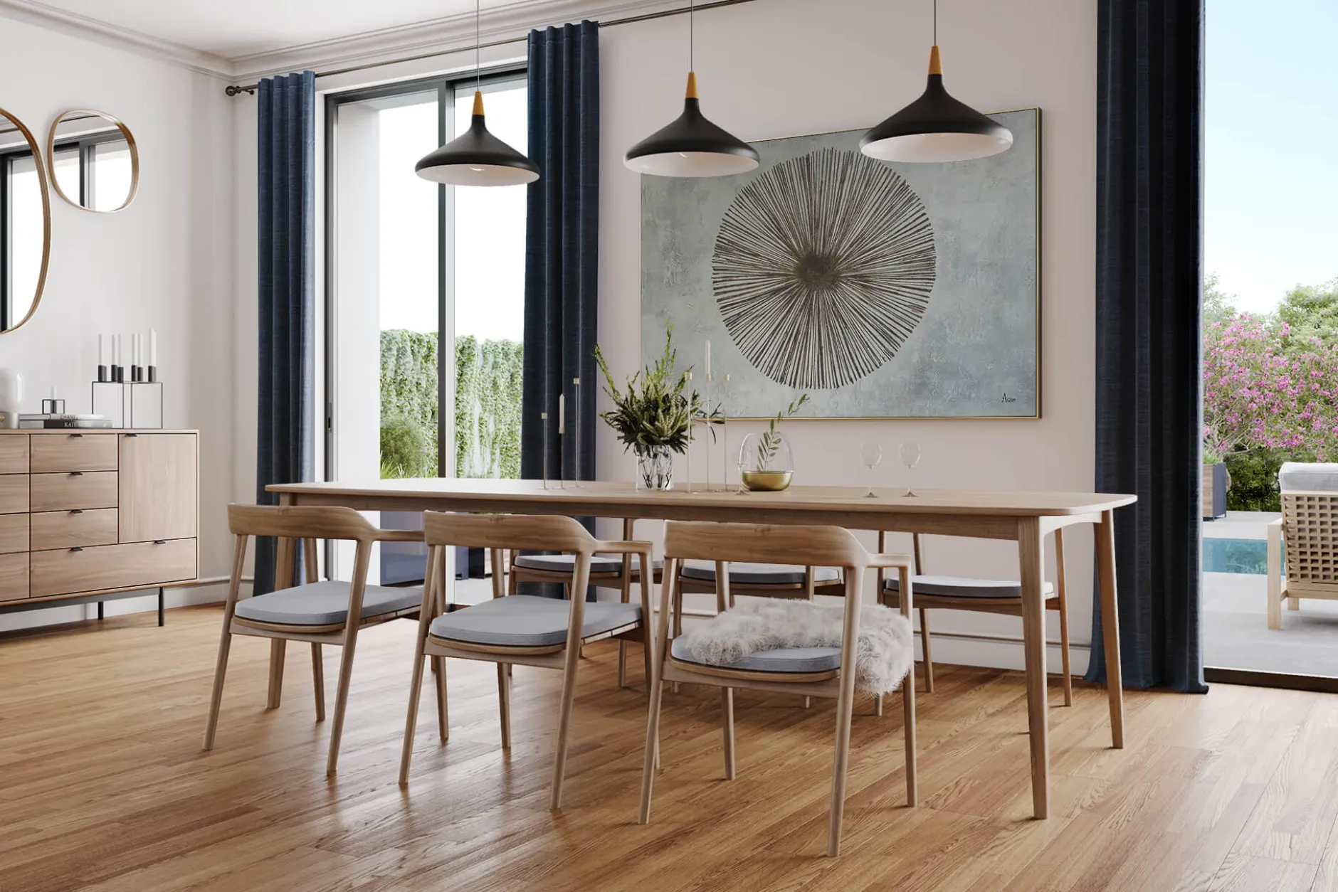 Öl Gemälde 'Circle of Light' | Handgemaltes Unikat