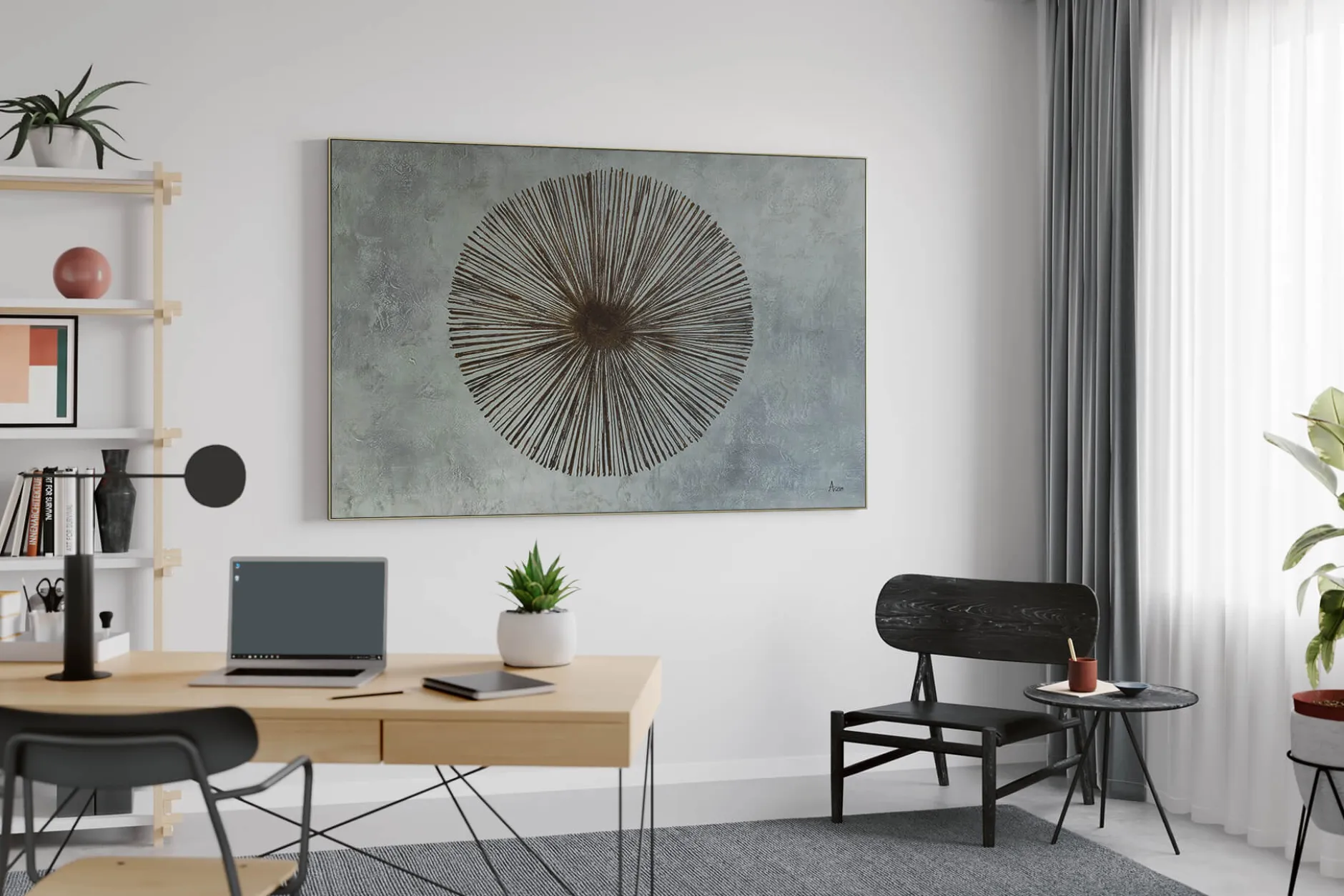 Öl Gemälde 'Circle of Light' | Handgemaltes Unikat