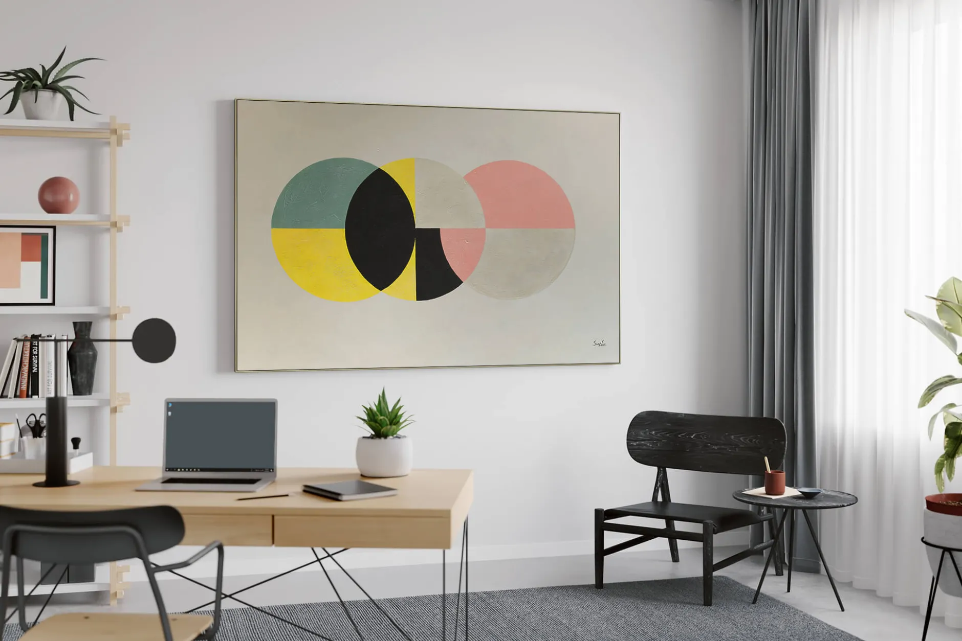 Öl Gemälde 'Colorful Intersection' | Handgemaltes Unikat