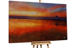 Öl Gemälde 'Colorful Sunset' | Handgemaltes Unikat