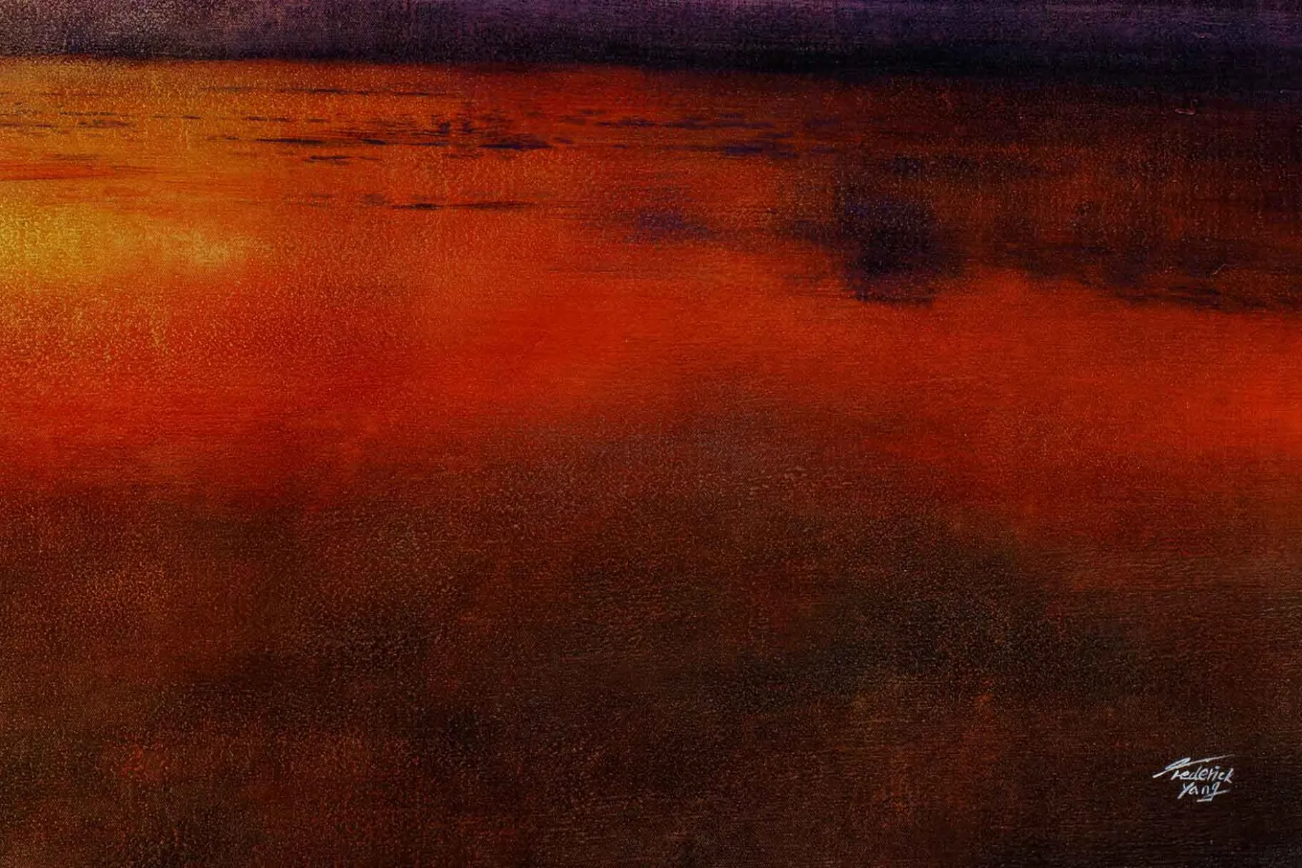 Öl Gemälde 'Colorful Sunset' | Handgemaltes Unikat