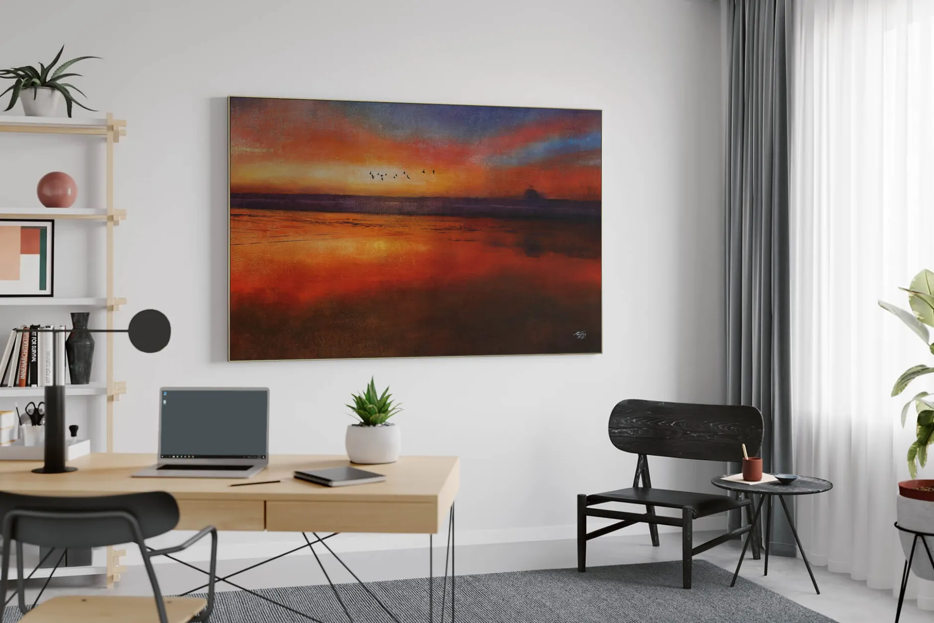 Öl Gemälde 'Colorful Sunset' | Handgemaltes Unikat