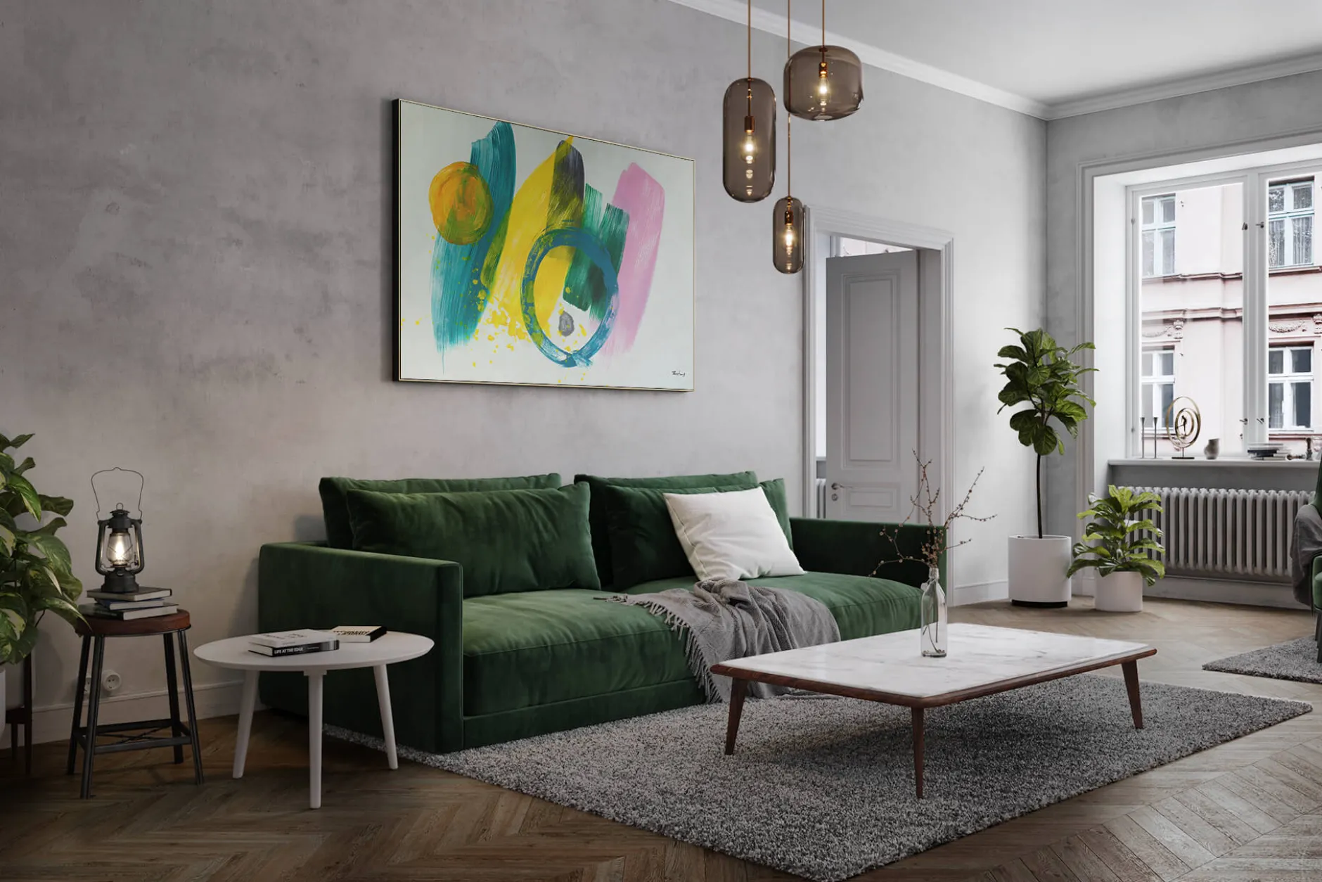 Öl Gemälde 'Colourful Interplays' | Handgemaltes Unikat