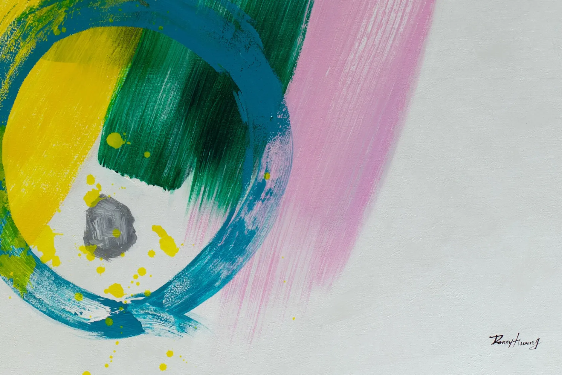 Öl Gemälde 'Colourful Interplays' | Handgemaltes Unikat