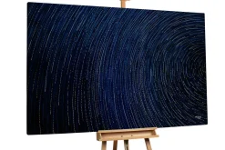 Öl Gemälde 'Concentric Blues' | Handgemaltes Unikat