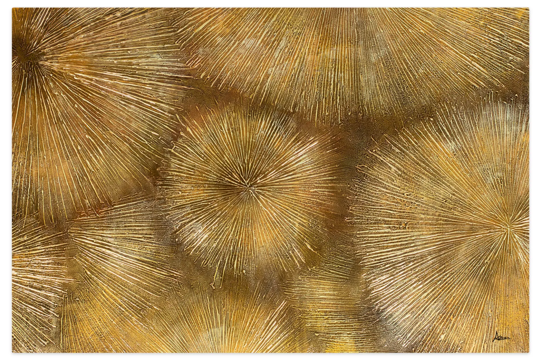 Öl Gemälde 'Copper Cut' | Handgemaltes Unikat