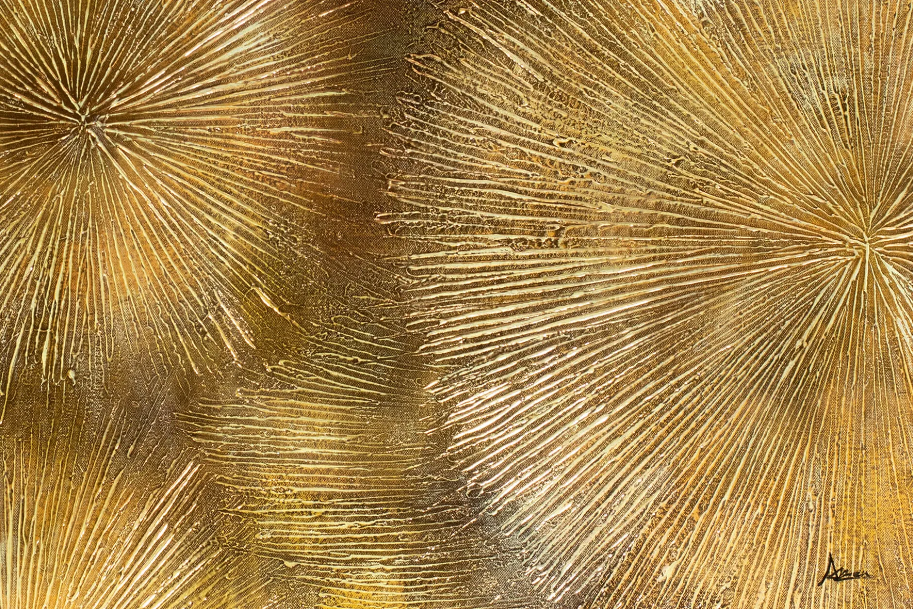 Öl Gemälde 'Copper Cut' | Handgemaltes Unikat