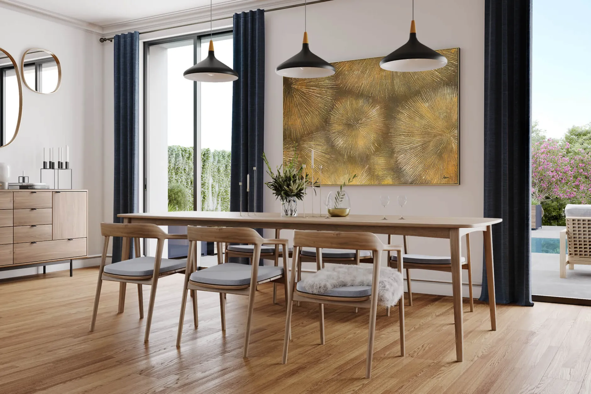 Öl Gemälde 'Copper Cut' | Handgemaltes Unikat