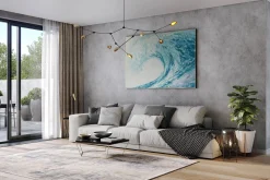 Öl Gemälde 'Covering with a Wave' | Handgemaltes Unikat