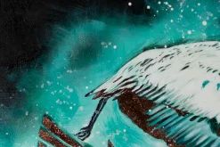 Öl Gemälde 'Crane Excursion' | Handgemaltes Unikat