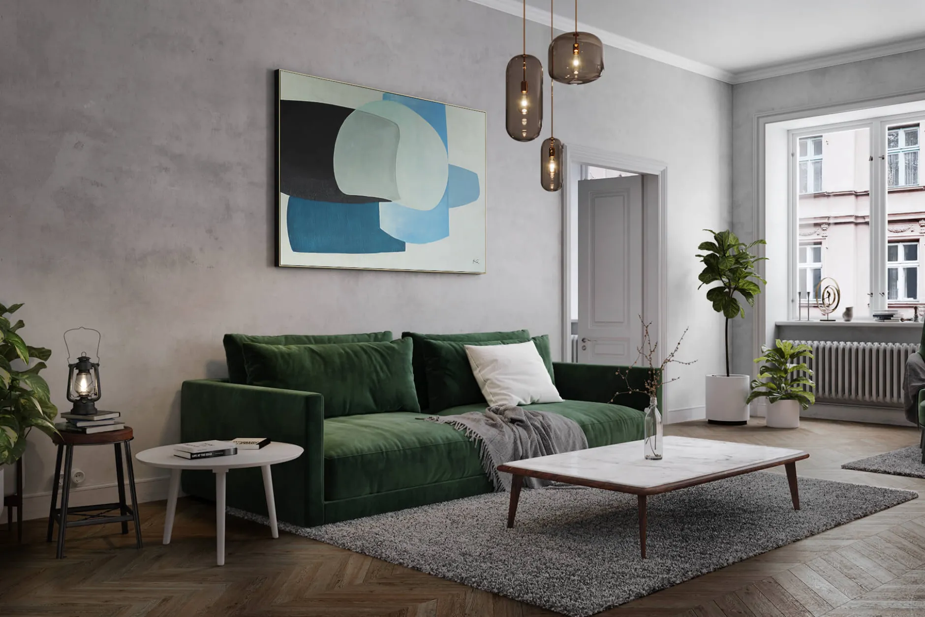 Öl Gemälde 'Cubist Minimalism' | Handgemaltes Unikat