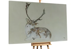 Öl Gemälde 'Deer Fairytale' | Handgemaltes Unikat