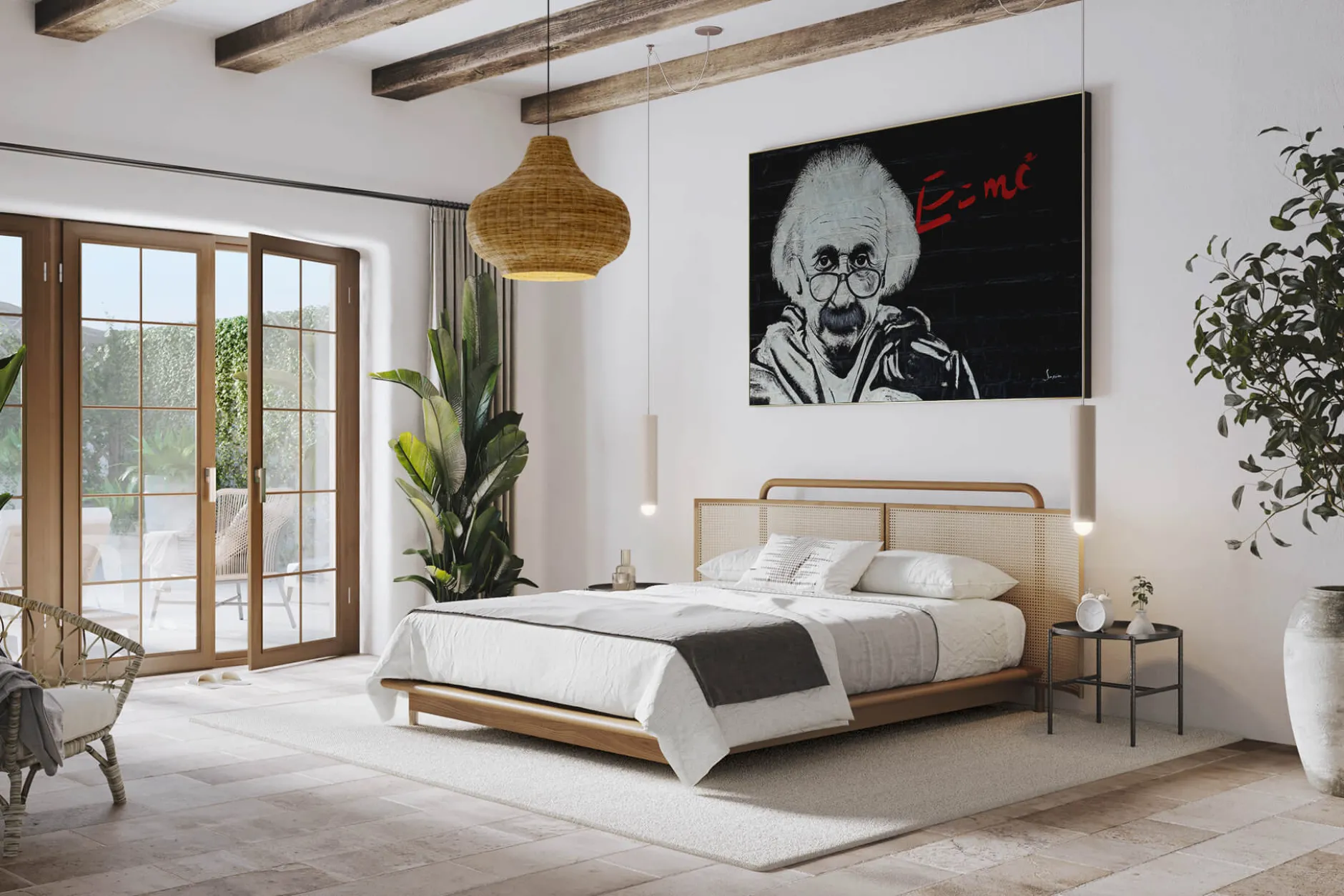 Öl Gemälde 'Einstein Graffiti' | Handgemaltes Unikat